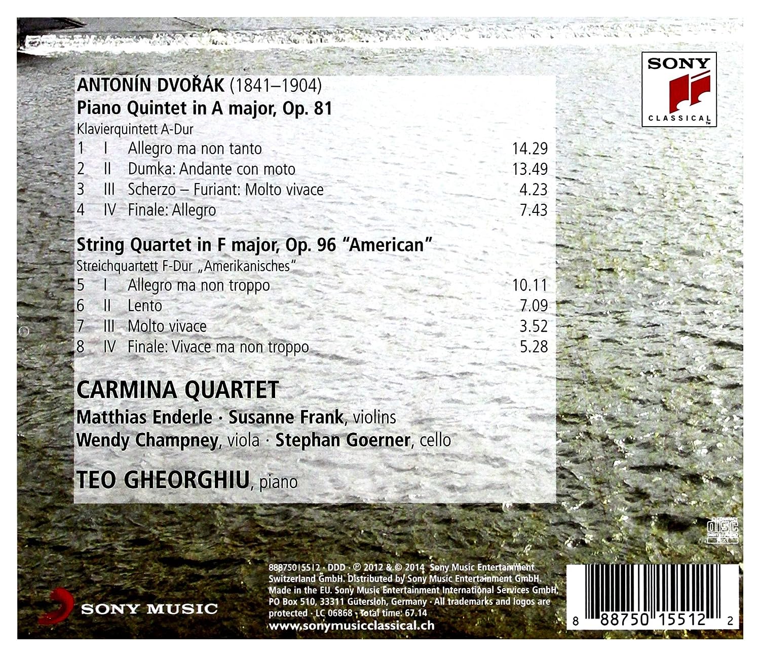 Klavierquintet op.81 / Streichquartett op.96 "American"