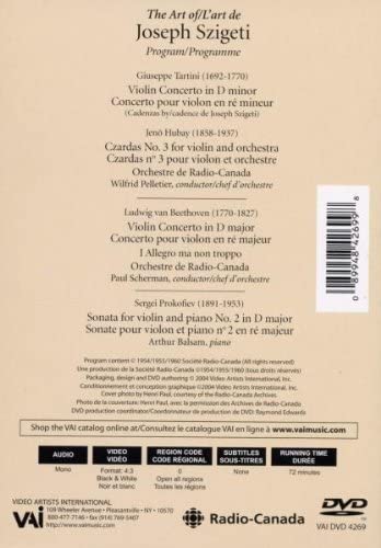 The Art of Joseph Szigeti: Tartini/Prokofiev/Beethoven