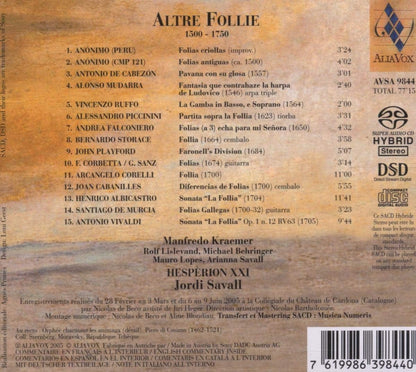 Altre Follie 1500 - 1750 (Savall, Hesperion Xxi)