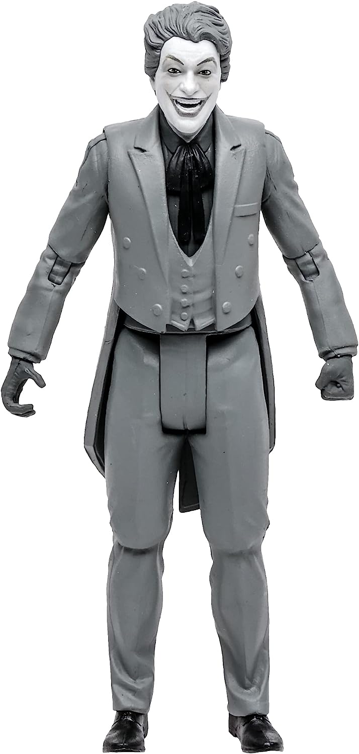 McFarlane DC Retro Action Figure - Batman 66 - The Joker (Black and White Variant) Multicolor TM15057