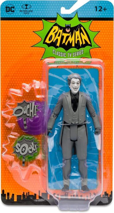 McFarlane DC Retro Action Figure - Batman 66 - The Joker (Black and White Variant) Multicolor TM15057