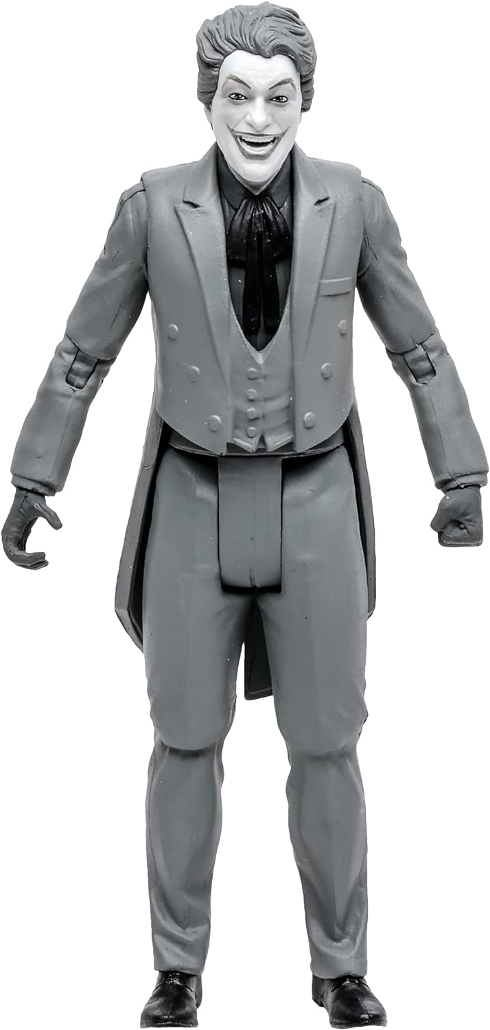 McFarlane DC Retro Action Figure - Batman 66 - The Joker (Black and White Variant) Multicolor TM15057