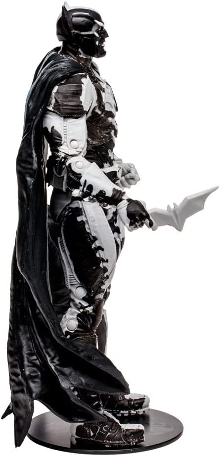 McFarlane TM15893 DC Direct 7 Inch Collectible Figure with Comic Batman (Line Art Variant), Multicolored