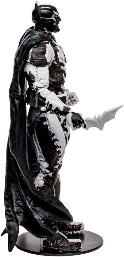 McFarlane TM15893 DC Direct 7 Inch Collectible Figure with Comic Batman (Line Art Variant), Multicolored