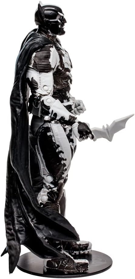 McFarlane TM15893 DC Direct 7 Inch Collectible Figure with Comic Batman (Line Art Variant), Multicolored