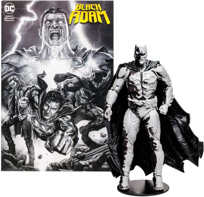 McFarlane TM15893 DC Direct 7 Inch Collectible Figure with Comic Batman (Line Art Variant), Multicolored