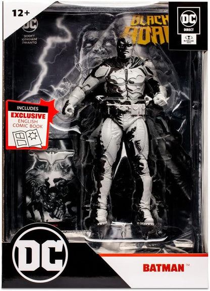 McFarlane TM15893 DC Direct 7 Inch Collectible Figure with Comic Batman (Line Art Variant), Multicolored