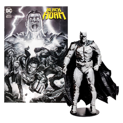 McFarlane TM15893 DC Direct 7 Inch Collectible Figure with Comic Batman (Line Art Variant), Multicolored