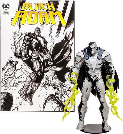 McFarlane DC Direct Action Figure Black Adam with Comic Black Adam Variant Line Art (GOLD LABEL) Multicolor TM15894