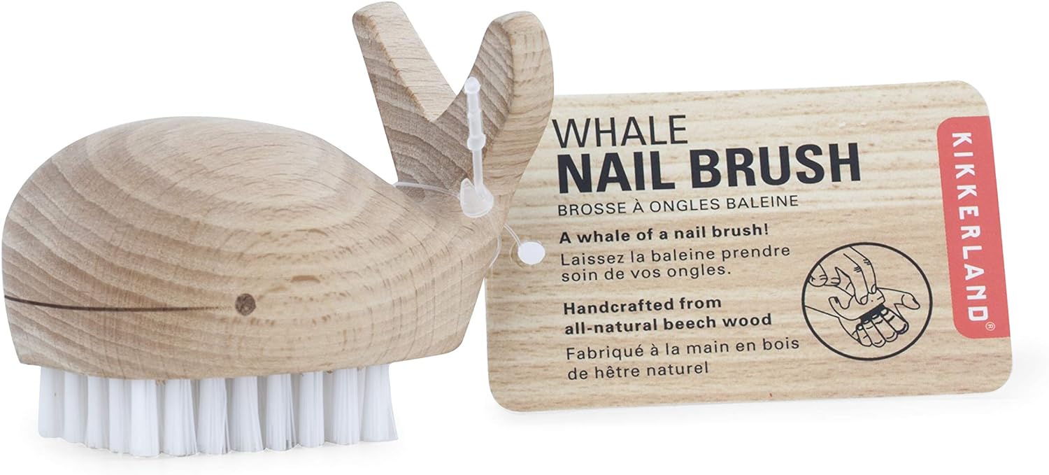 Wooden Whale Nail Brush