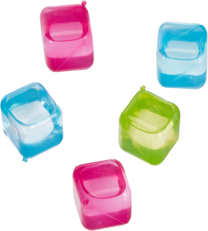 Kikkerland Reusable Ice Cubes, Set of 30, Blue/Pink/Green/Orange/Purple, 16.3 x 2.8 x 13.8 cm