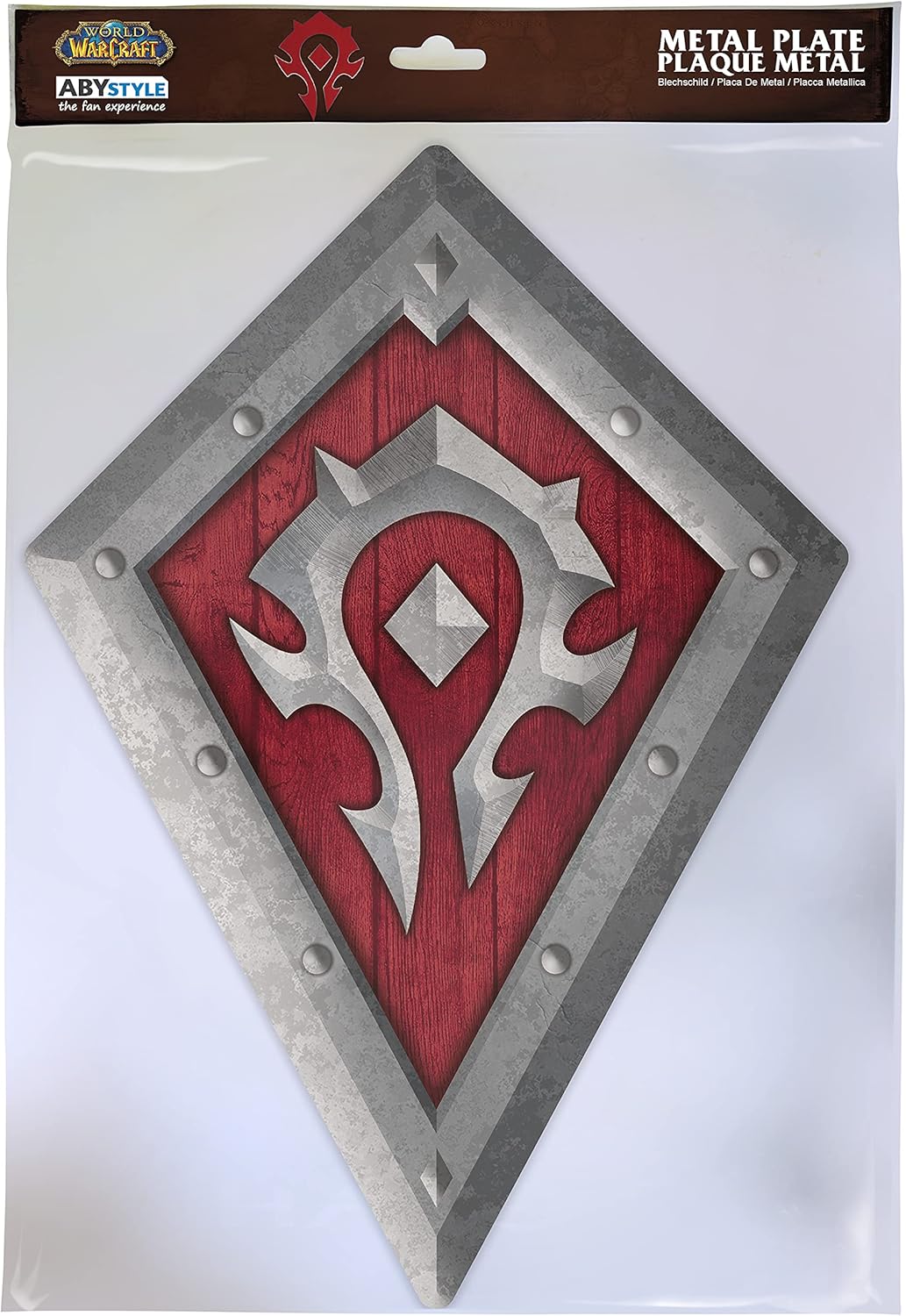 Abystyle WORLD OF WARCRAFT - Bouclier Horde - Plaque métal '25x35cm'