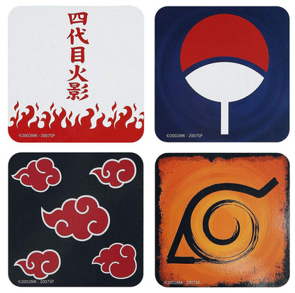 ABYstyle Naruto Shippuden - Set 4 Coasters "Emblems"