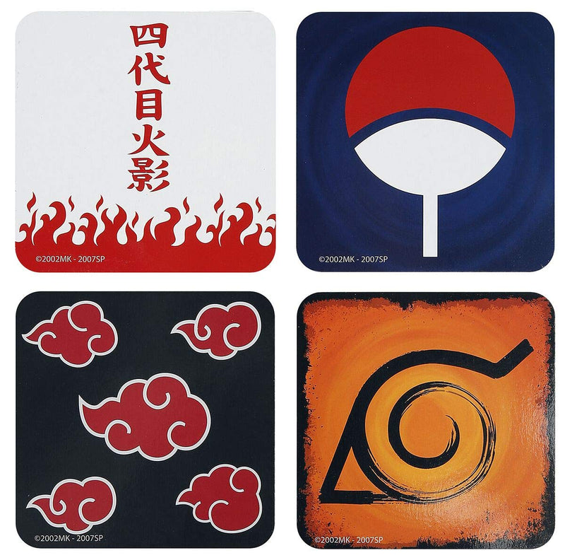 ABYstyle Naruto Shippuden - Set 4 Coasters "Emblems"