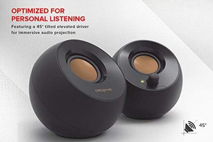 Creative Pebble Modern 2.0 USB powered Compact Speaker Sound System with Clear Sound for Computer, PC, Laptop, Mac