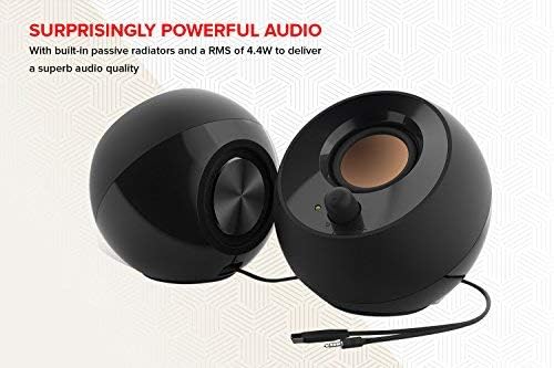 Creative Pebble Modern 2.0 USB powered Compact Speaker Sound System with Clear Sound for Computer, PC, Laptop, Mac