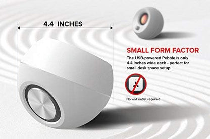 Creative Pebble Modern 2.0 USB powered Compact Speaker Sound System with Clear Sound for Computer, PC, Laptop, Mac