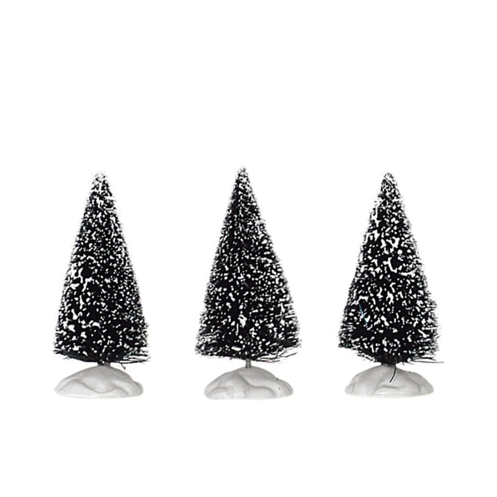 Lemax Christmas Village Bristle Tree Set Of 3 Mini - 04763