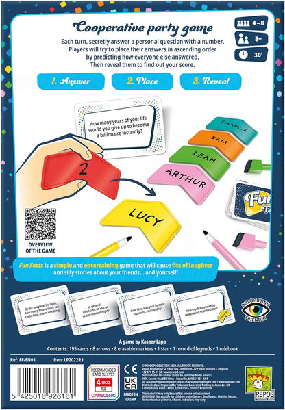 Repos Production | Fun Facts | Cooperative Party Game | Ages 8+ | 4-8 Players |30 Minutes Average Playing Time