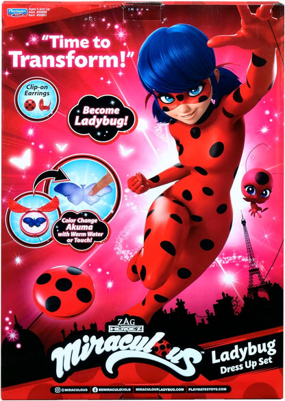 Miraculous: Tales Of Ladybug And Cat Noir Ladybug Role Play Set | Miraculous Ladybug Costume Kids Fancy Dress Set With Mask And Accessories | Miraculous Ladybug Superhero Costumes For Girls And Boys