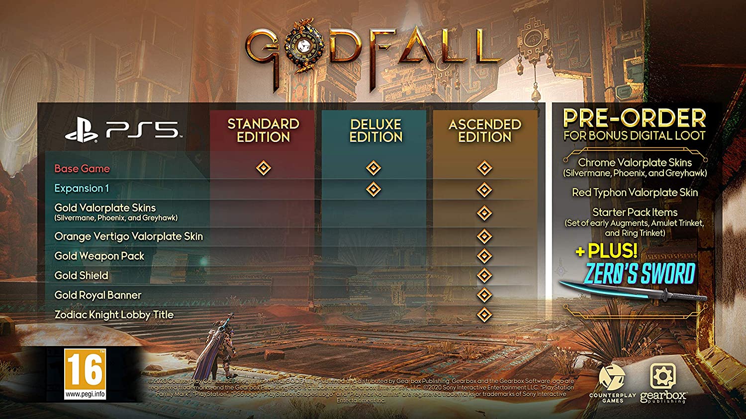 JUST FOR GAMES GODFALL PS5 VF