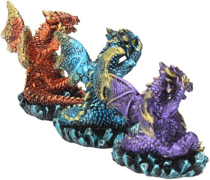 Nemesis Now Three Wise Dragons Figurine 13cm Metallic Multi-coloured