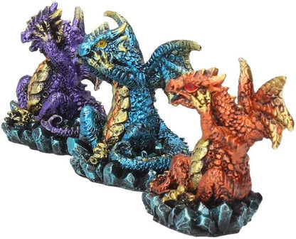 Nemesis Now Three Wise Dragons Figurine 13cm Metallic Multi-coloured