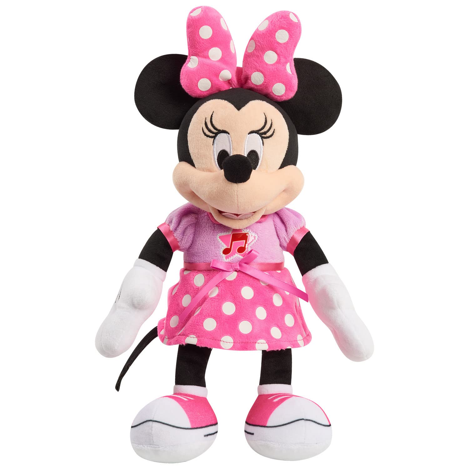 JP Mickey & Minnie JPL14633 Minnie Mouse Singing Fun Plush,Multicolor,H 25cm x W 14cm x D 10cm