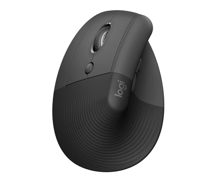 Logitech Lift for Business Left, Vertical Ergonomic Mouse - Left-handed, Wireless, Bluetooth or Secured Logi Bolt USB, Quiet clicks, Globally Certified, Windows/Mac/Chrome/Linux - Graphite