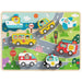 Tooky Toy Kinder Holz-Puzzle Fahrzeuge 3D TH634 Steckpuzzle, 8-teilig, ab 1 Jahr, Farbe:bunt Mehrfarbig