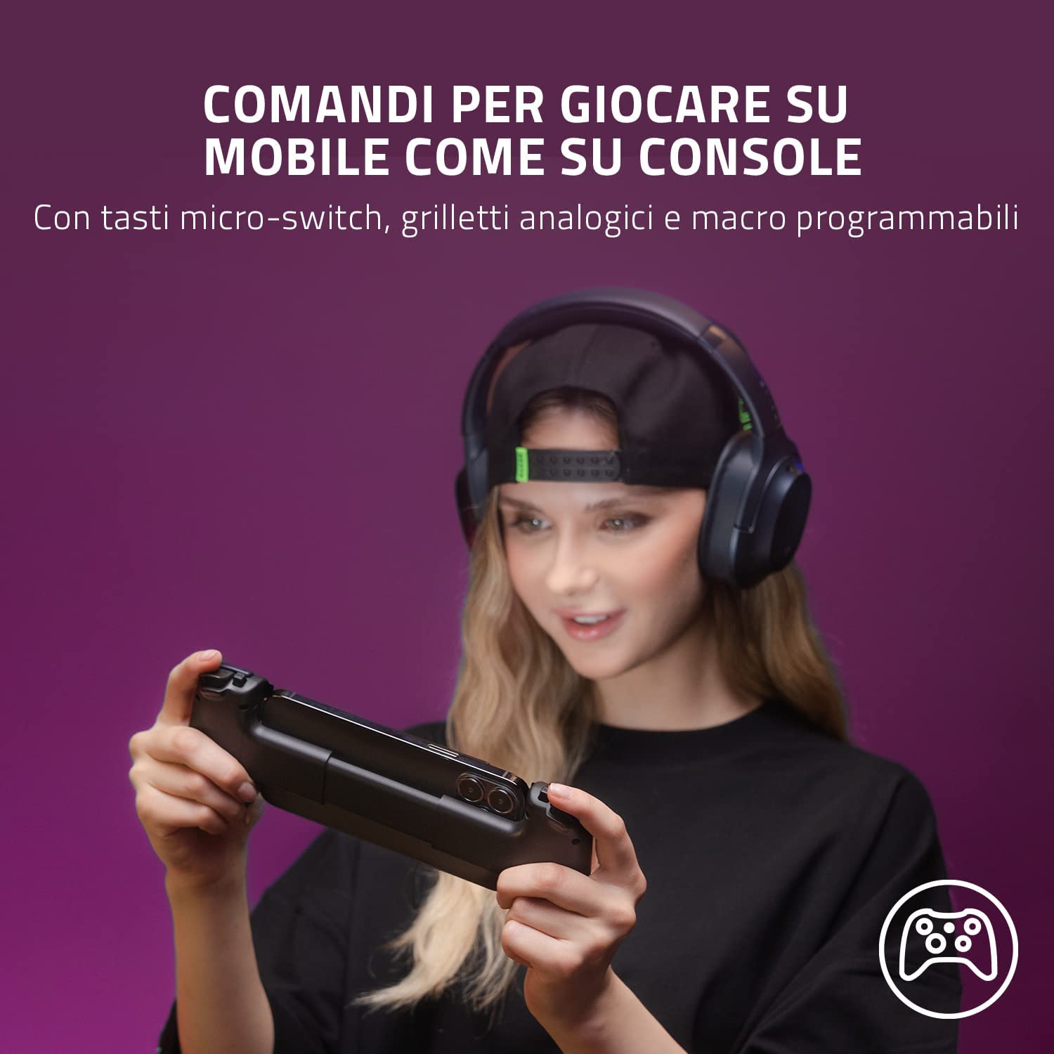 Razer Kishi V2 for iPhone - Mobile Gaming Controller (Universal Fit with Extendable Bridge, Stream PC and Console Games, Ergonomic Design, Powered by the Razer Nexus App