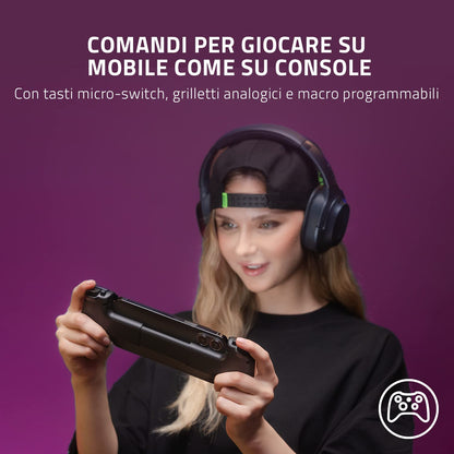 Razer Kishi V2 for iPhone - Mobile Gaming Controller (Universal Fit with Extendable Bridge, Stream PC and Console Games, Ergonomic Design, Powered by the Razer Nexus App