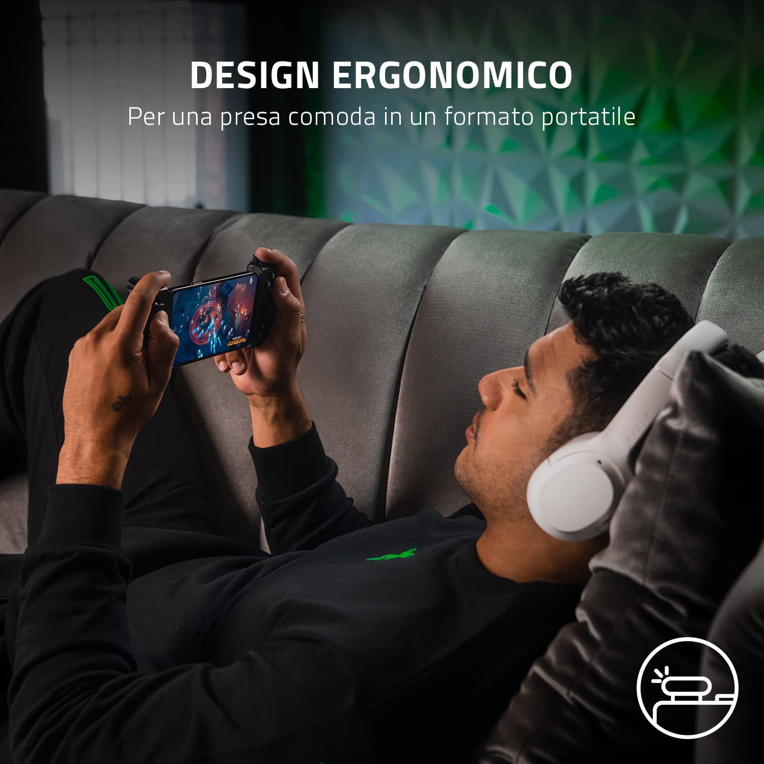Razer Kishi V2 for iPhone - Mobile Gaming Controller (Universal Fit with Extendable Bridge, Stream PC and Console Games, Ergonomic Design, Powered by the Razer Nexus App