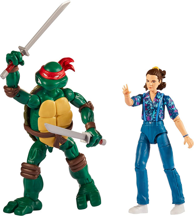 BANDAI Figuras de acción Leonardo Vs Stranger Things Eleven de Las Tortugas Ninjas Adolescentes Mutantes | Figuras de acción de 6 Pulgadas Stranger Things Eleven y Leonardo Ninja Turtle con