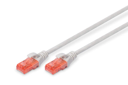 Digitus CAT 6, U-UTP patch cord, PVC AWG 26/7, length 3 m, color grey