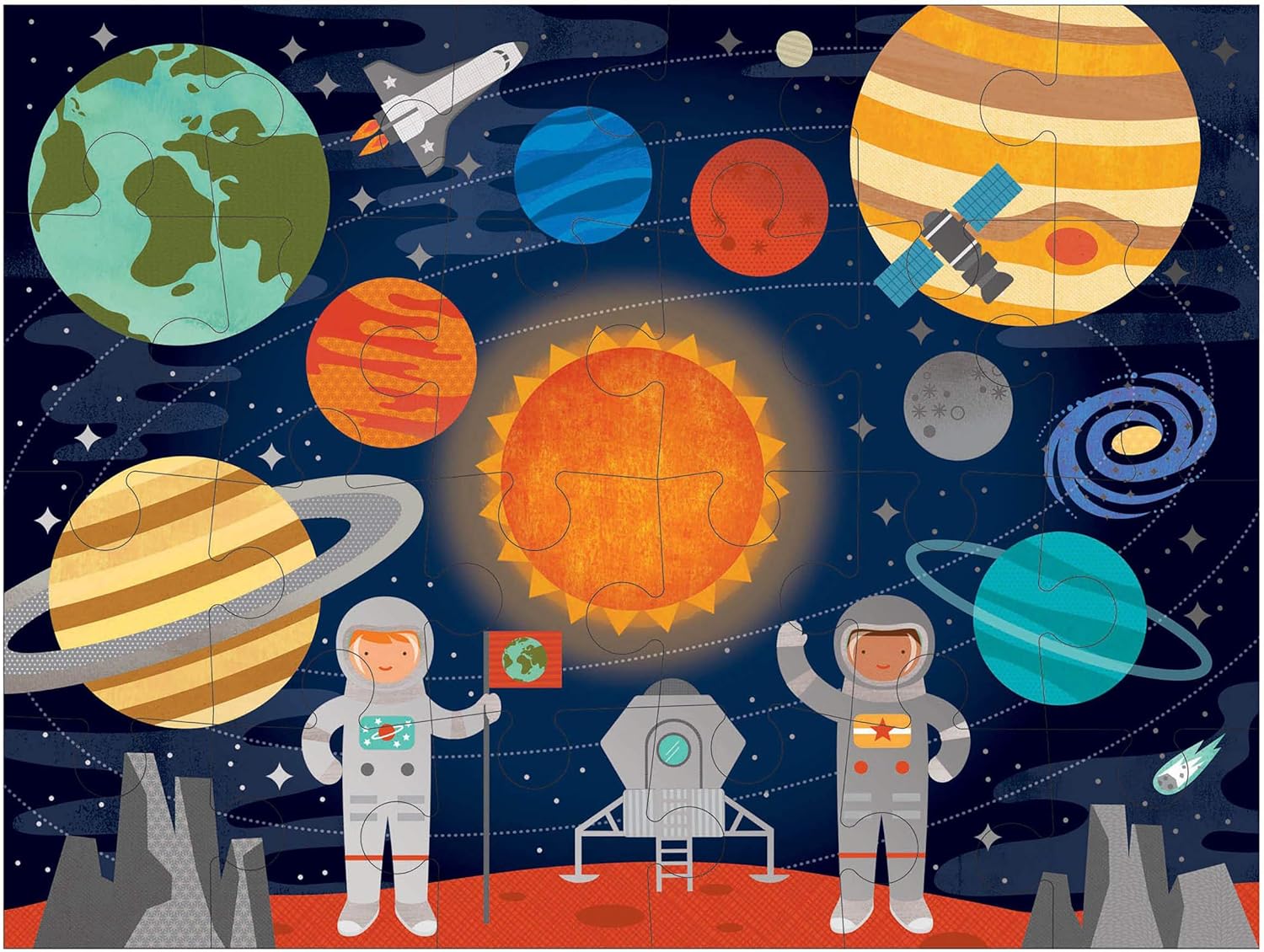 Petit Collage Floor Puzzle | Outer Space | 24 pieces