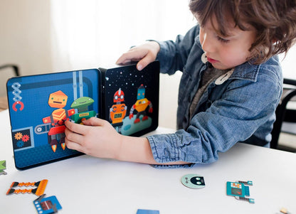 Petit Collage | Magnets | Game On The Go Robot
