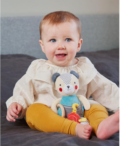 Wild and Wolf Petit Collage Organic Baby Developmental Soft Toy Bear