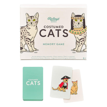 Ridley’s Costume Cats Memory Game – Includes 50 Matching Cards and Instructions – Memory Card Game Featuring Well-Dressed Cats – Fun for All Ages, Makes a Great Gift Idea Memo Game Costume Cats