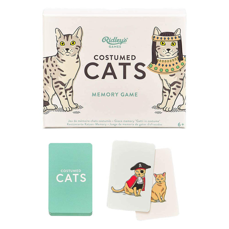Ridley’s Costume Cats Memory Game – Includes 50 Matching Cards and Instructions – Memory Card Game Featuring Well-Dressed Cats – Fun for All Ages, Makes a Great Gift Idea Memo Game Costume Cats