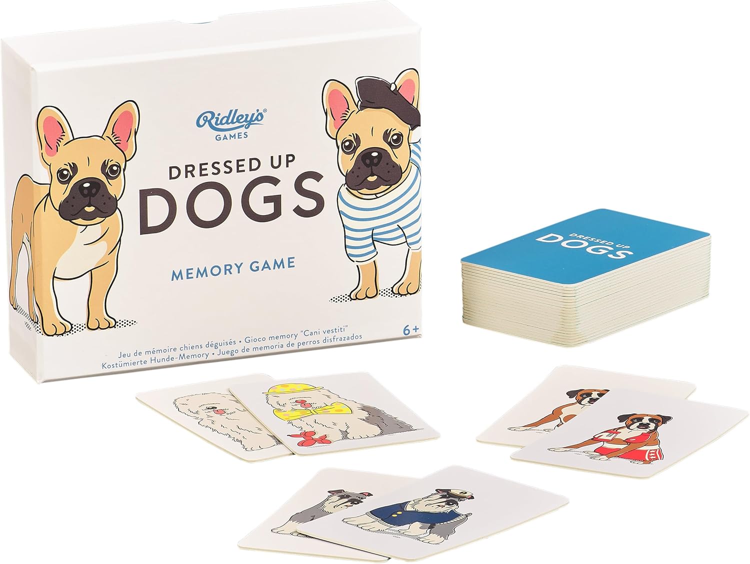 Ridley’s Dressed Up Dogs Memory Game – Includes 50 Matching Cards and Instructions – Memory Card Game Featuring Well-Dressed Dogs – Fun for All Ages, Makes a Great Gift Idea Memo Game Dressed Up Dogs