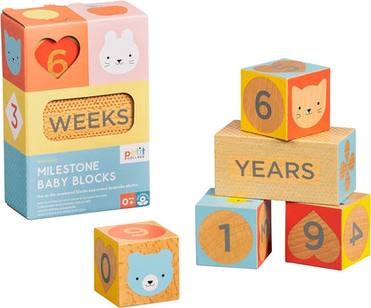 Petit Collage PTC468 Baby Milestone Blocks