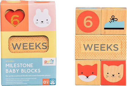Petit Collage PTC468 Baby Milestone Blocks