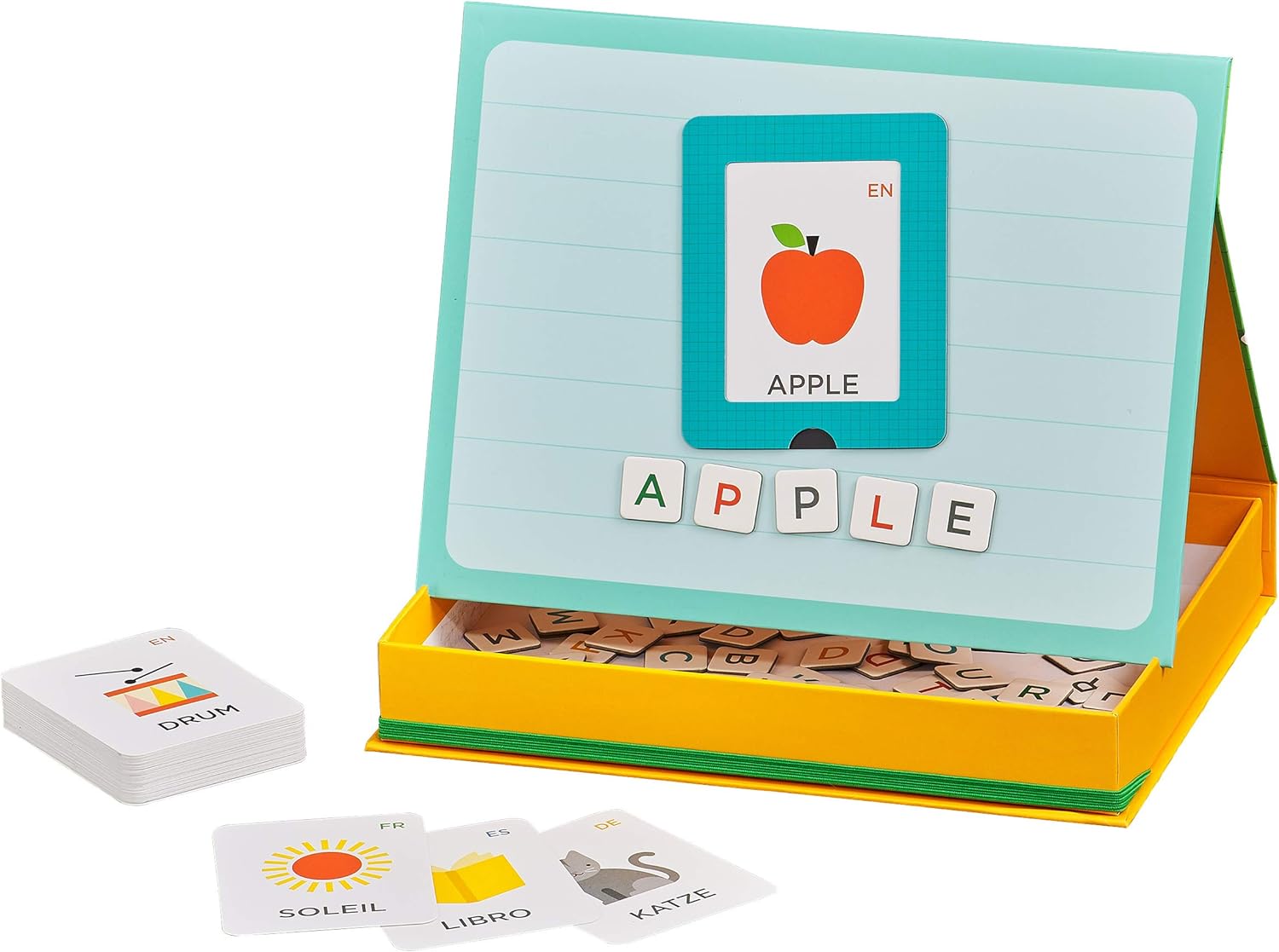 PETIT COLLAGE- Alphabet Magnetic Play & Learn Puzzle de Encajes, Multicolor, Large (PTC504