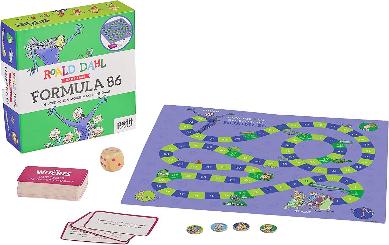 Petit Collage PRD002 Roald Dahl Formula 86 Delayed-Action Mouse Maker Witches Game, Multicoloured
