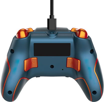 Turtle Beach Recon Cloud Wired Gaming Controller with Bluetooth for Xbox Series X|S, Xbox One, Windows, Android Mobile Devices – Remappable Buttons, Audio Enhancements, Superhuman Hearing – Blue Magma