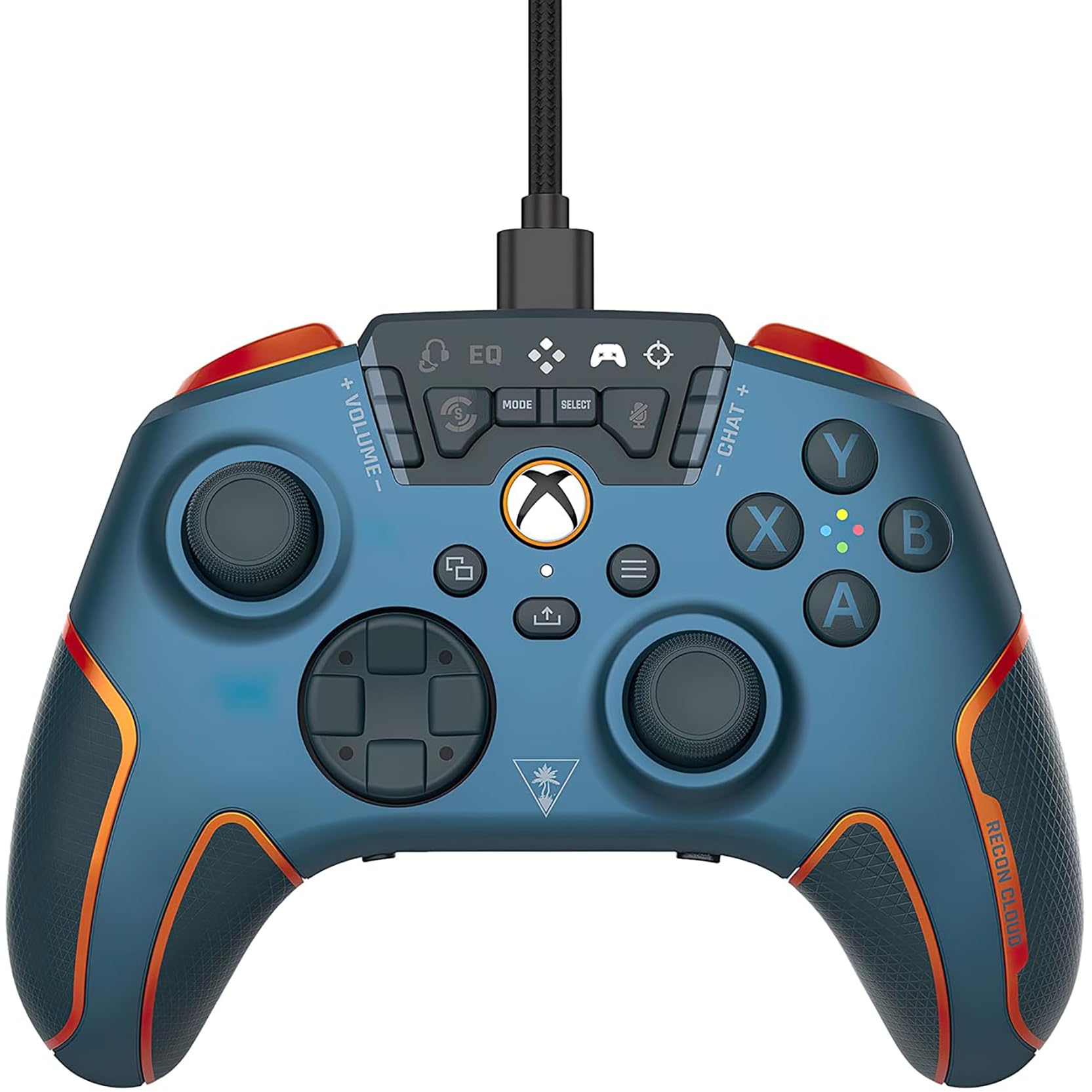 Turtle Beach Recon Cloud Wired Gaming Controller with Bluetooth for Xbox Series X|S, Xbox One, Windows, Android Mobile Devices – Remappable Buttons, Audio Enhancements, Superhuman Hearing – Blue Magma