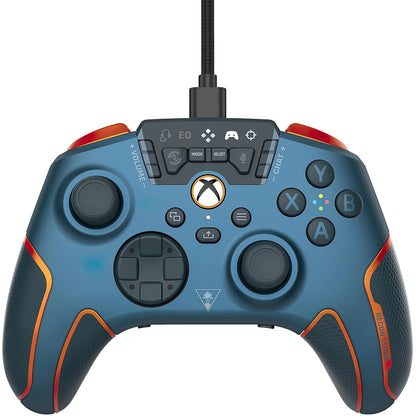 Turtle Beach Recon Cloud Wired Gaming Controller with Bluetooth for Xbox Series X|S, Xbox One, Windows, Android Mobile Devices – Remappable Buttons, Audio Enhancements, Superhuman Hearing – Blue Magma