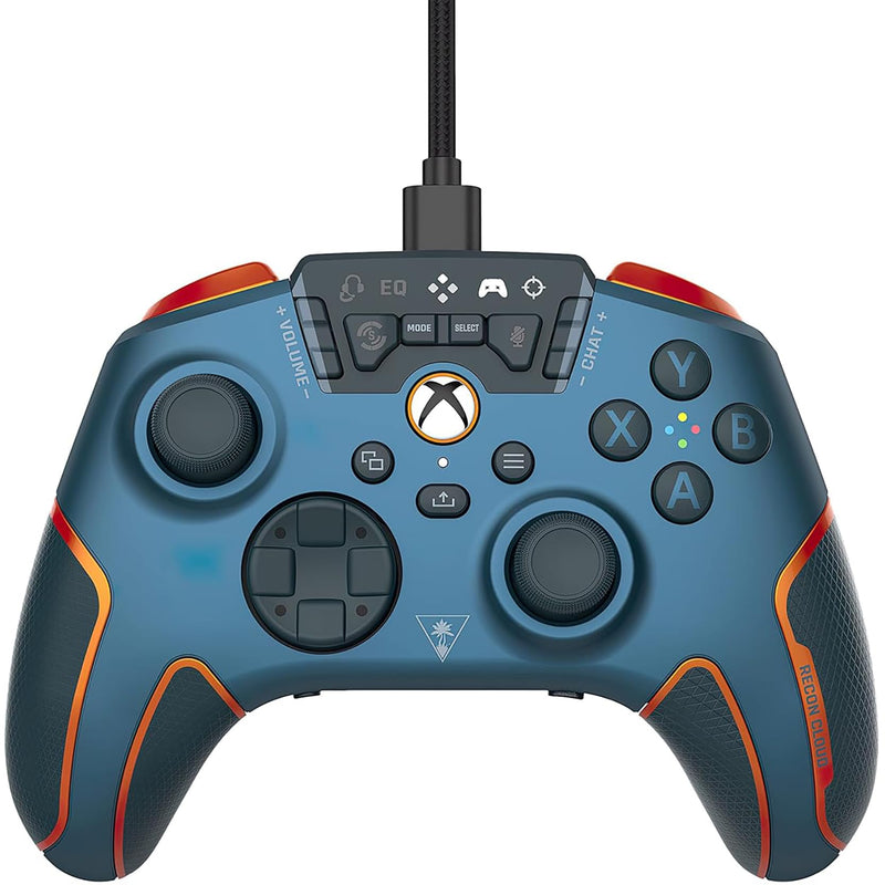 Turtle Beach Recon Cloud Wired Gaming Controller with Bluetooth for Xbox Series X|S, Xbox One, Windows, Android Mobile Devices – Remappable Buttons, Audio Enhancements, Superhuman Hearing – Blue Magma