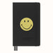 Moleskine - Positivity in Motion Undated Diary, Limited Edition Smiley Hard Cover and Elastic Closure Journal, Size Large 13 x 21 cm, Colour Black